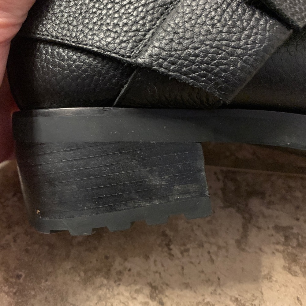 White House Black market quilted leather black mid calf boot - women's size 11 - Picture 4 of 13